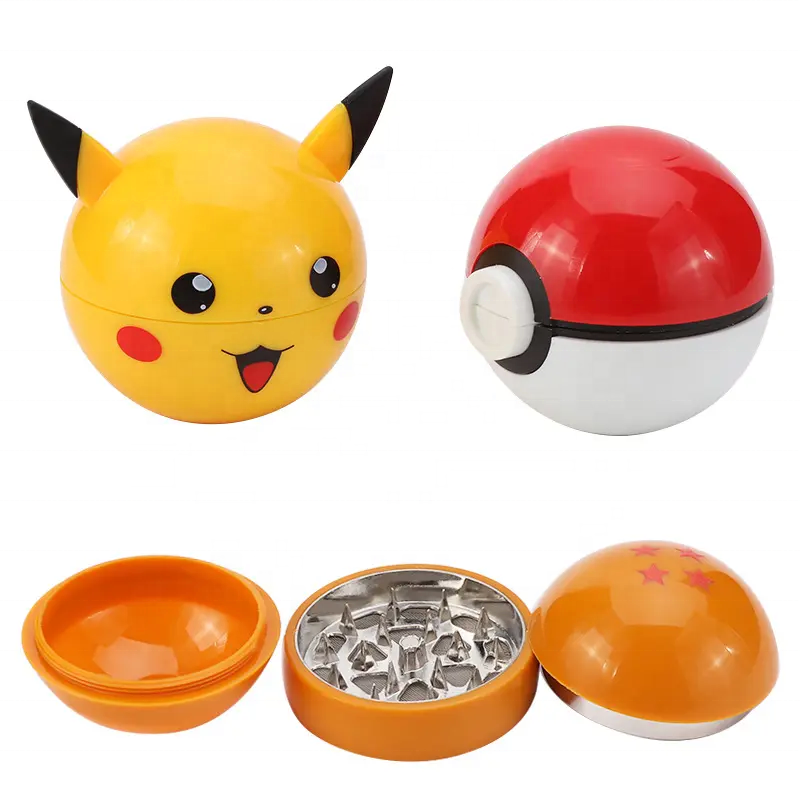 3 Layers Droid BB8 Poke Ball Octopus Dragon Ball Grinder Herb Crusher Metal Material Origin herb grinder smoke accessories