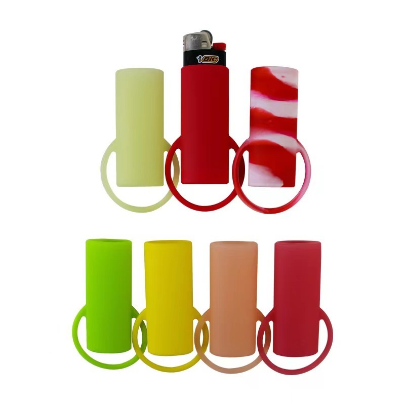 Colorful Durable Lighters Holder Non-Slip Silicone Lighter Case Portable Silicone Lighter Cover