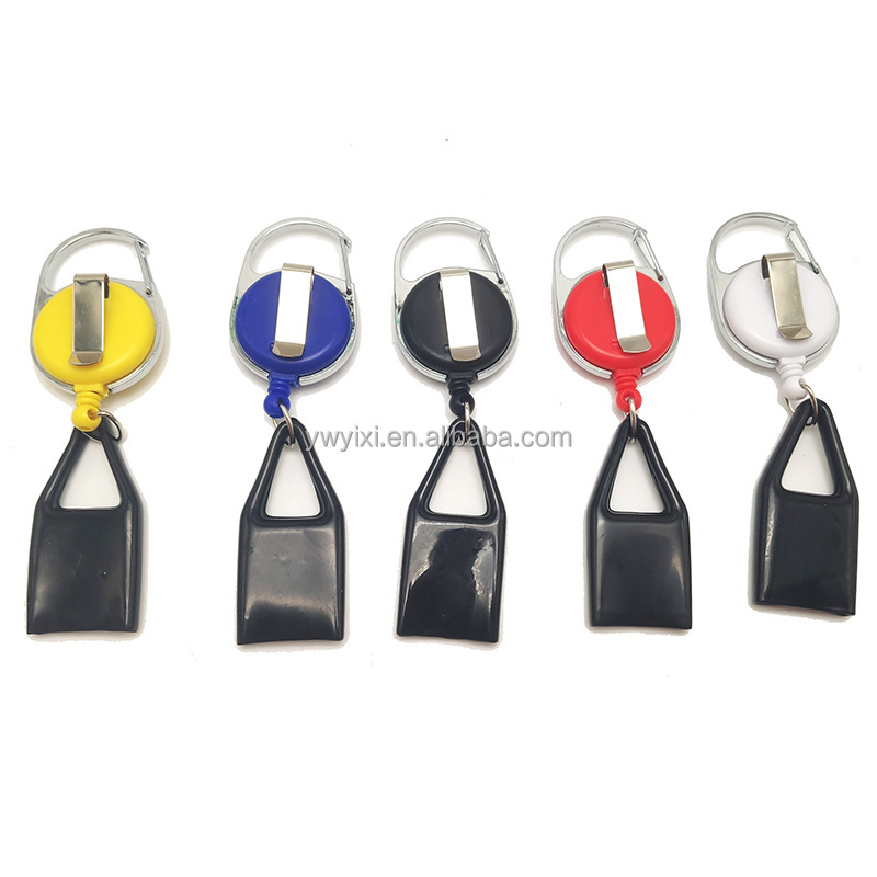 Wholesale Custom creative prevent loss pull out retractable clip Key chain Lighter  Holder leash smoking accessories