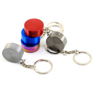 Customizable Metal Keychain Grinder Portable Mini 30mm 2 Pieces Zinc alloy Key Chain Pocket Smoking Accessories Grinders