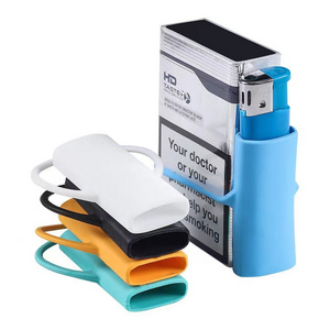 Colorful Durable Lighters Holder Non-Slip Silicone Lighter Case Portable Silicone Lighter Cover