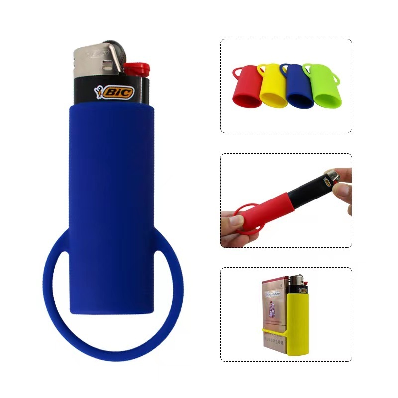 Colorful Durable Lighters Holder Non-Slip Silicone Lighter Case Portable Silicone Lighter Cover