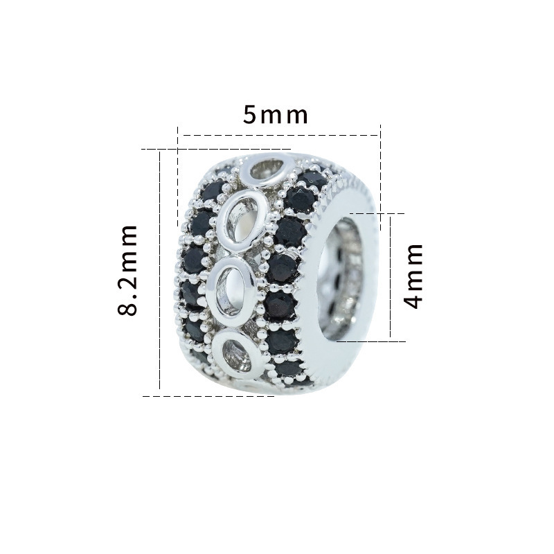 Fashion jewelry hollow cz gemstone spacer beads bracelets for jewelry making