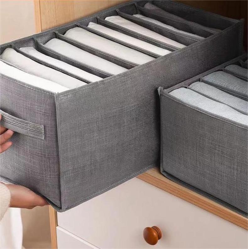 Fabric Bedroom Closet Organizer Pants T-shirt Baby Drawers Organizer Boxes Save Clothes Separator Wardrobe Storage Organization