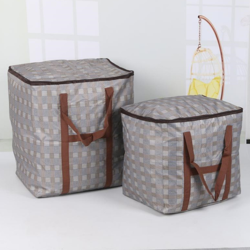 Wholesale Reusable Triple Layer Structure Grocery Tote Bag Shopping Container Picnic Basket With Reinforced Sturdy Long Handle