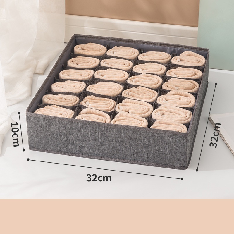 Factory Foldable Underwear Socks Storage Box Washable Compartment Wardrobe Drawer Storage Organize Box