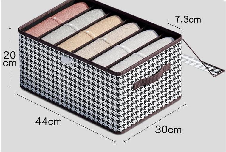 2023 New Clothing Storage Box Organizers 6 7 9 Grids Foldable Clothes Shirt Pants Organizers Closet Organizer