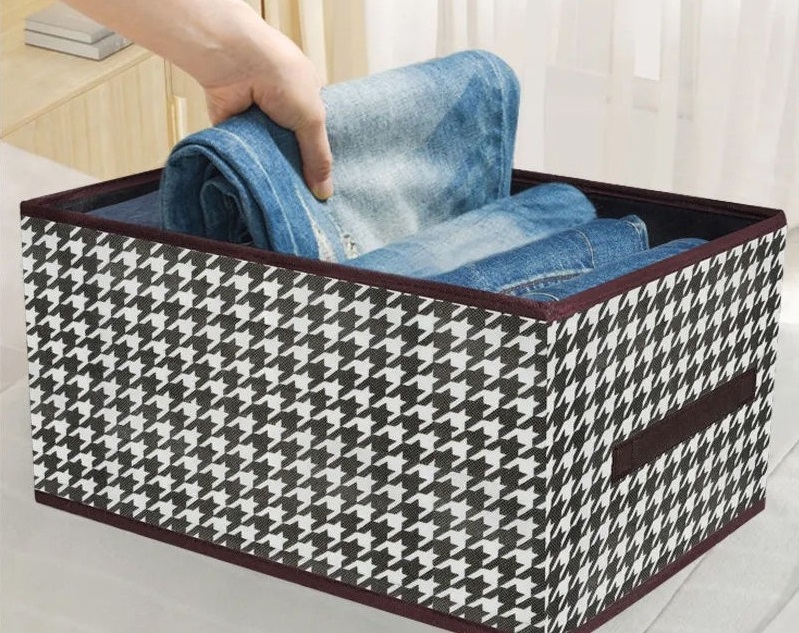 Hot Sale Clothing Organizer Closet Storage Washable Wardrobe Drawer Organizer For Clothes Jeans Underwear Storage Box