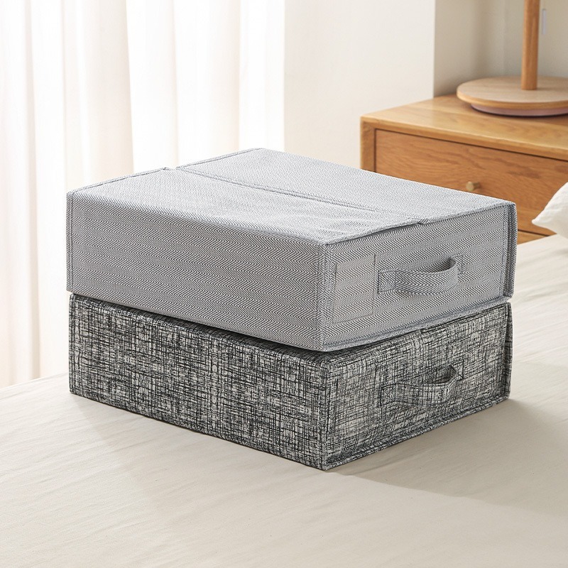 Foldable Sheet Cube Bed Sheet Organizer Closet Storage Box For Duvet Covers Bedding Sheet Foldable Organizer