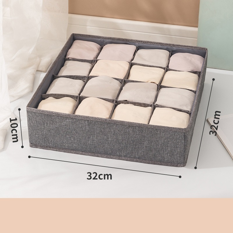 Factory Foldable Underwear Socks Storage Box Washable Compartment Wardrobe Drawer Storage Organize Box