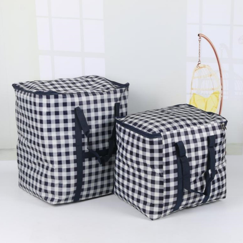 Wholesale Reusable Triple Layer Structure Grocery Tote Bag Shopping Container Picnic Basket With Reinforced Sturdy Long Handle