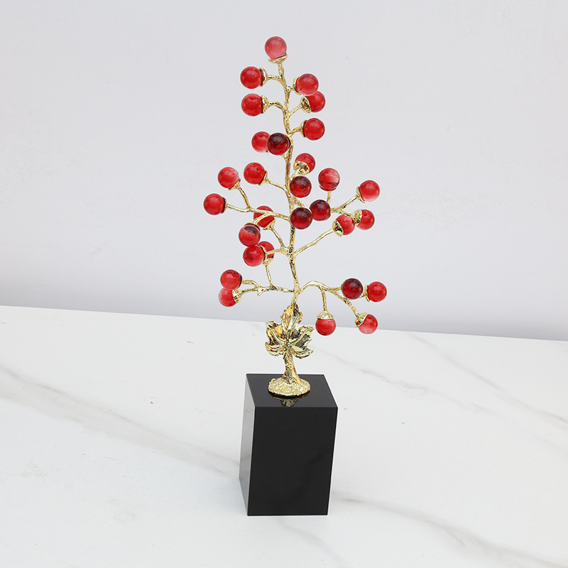 Glass decoration living room decoration home creative Chinese style arrangement bonsai jade crafts grape decoration