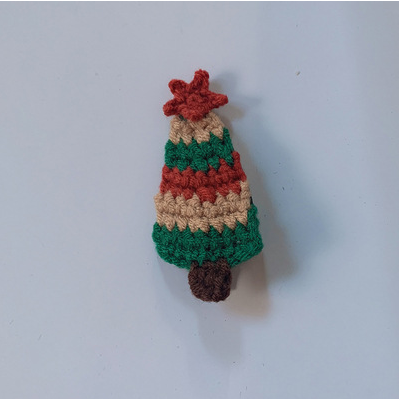 Hot Selling Christmas Hair Accessories Handmade Crochet Christmas Tree Alligator Hair Clip Decorative Hair Pin for Party