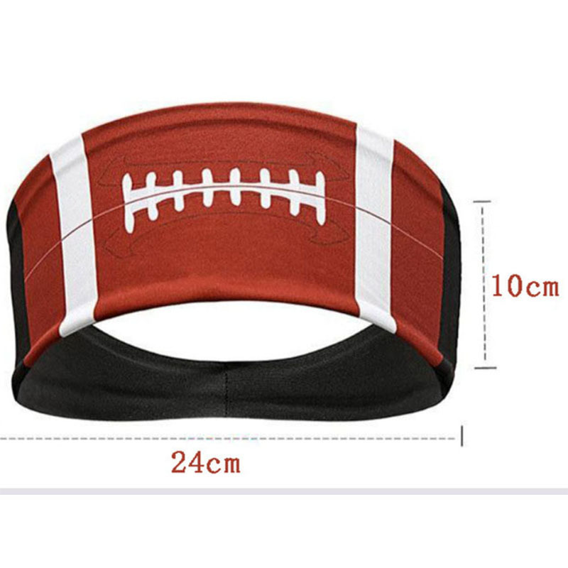 football baseball pattern elastic headband sports softball headbands