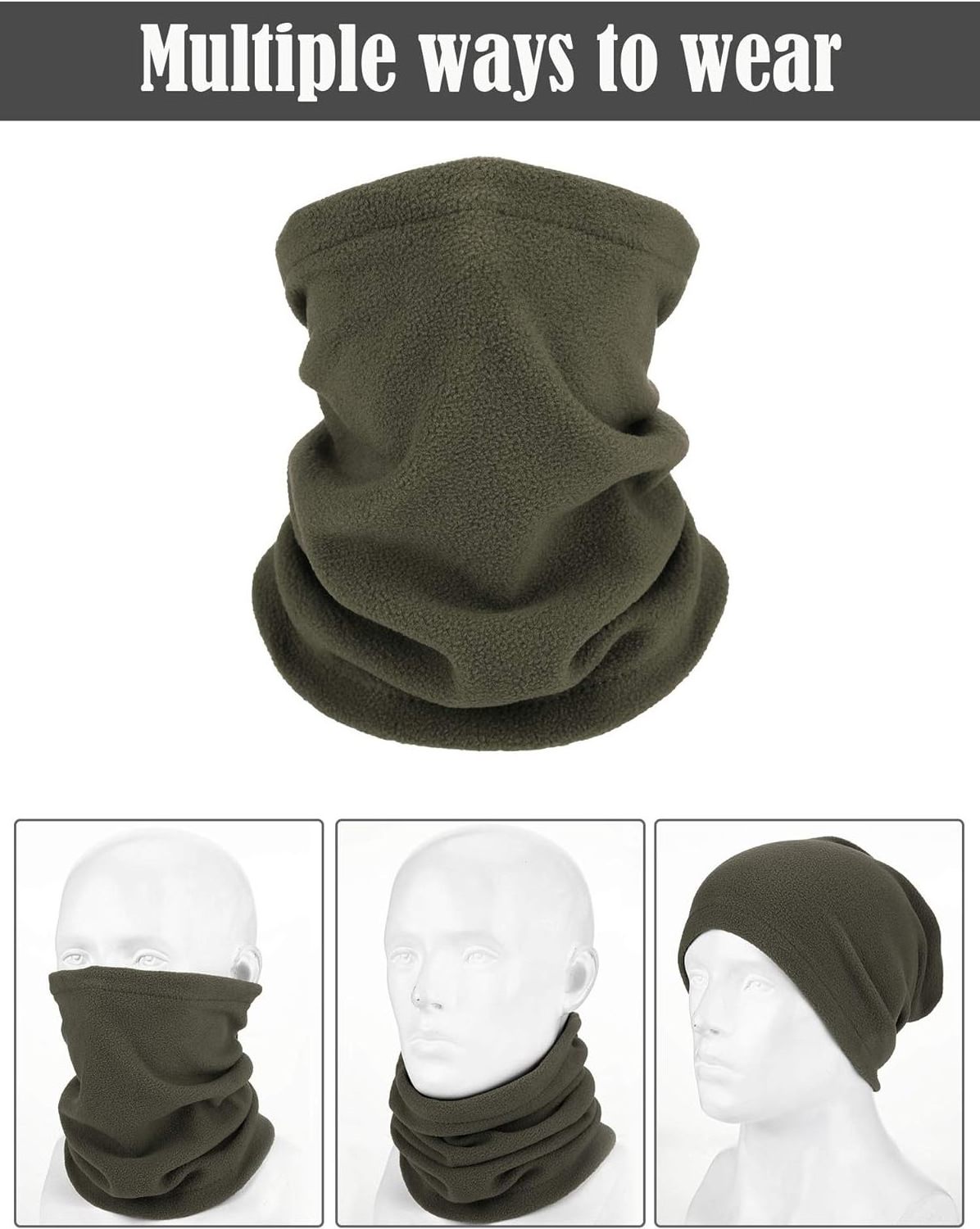 High Quality 100% Fleece Cycling Outdoor Winter hats Sports Wear Neck Cover Neck Warmer