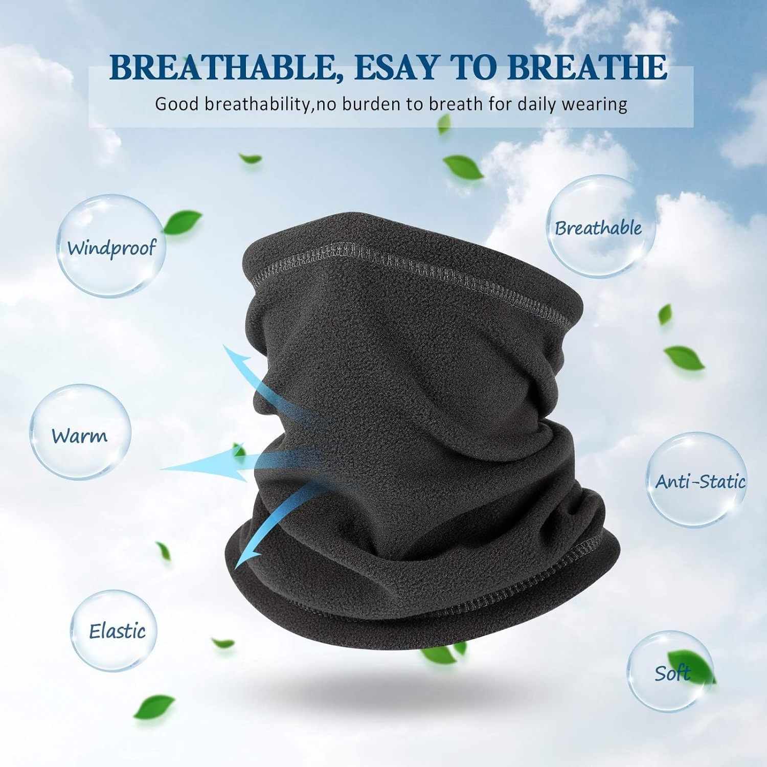 High Quality 100% Fleece Cycling Outdoor Winter hats Sports Wear Neck Cover Neck Warmer