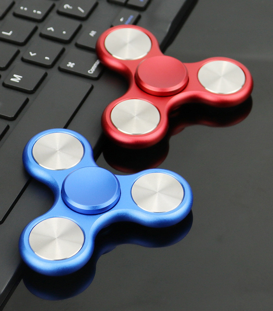 Colorful aluminum alloy hand fidget spinner metal fidget spinner for adults custom bulk fidget spinner