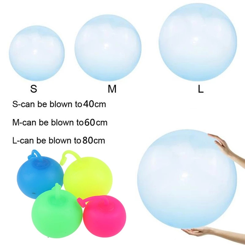 47'' Water Filled Bubble Ball Toy Funny Inflatable Water Ball Soft Rubber Beach Jelly Balloon Balls for Outdoor Indoor Party