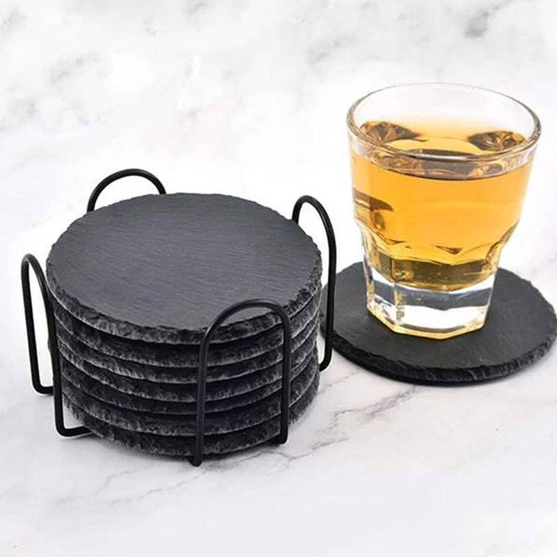 1pc iron art coaster storage rack Insulated mat storage rack Household kitchen counter top storage rack