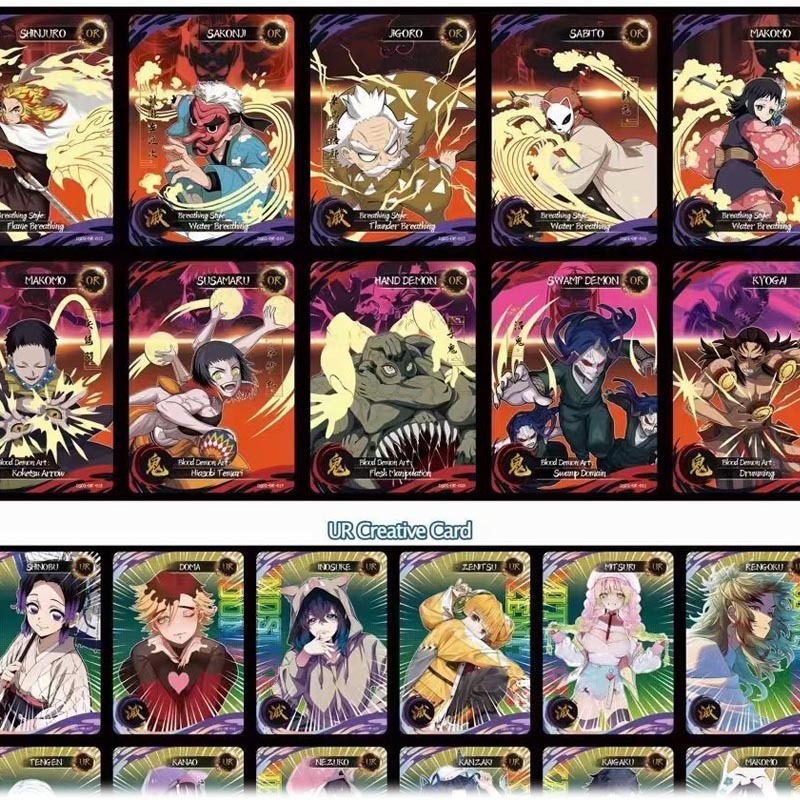 Wholesale Original Demon Slayer Anime Playing Cards Box Set of Board Game Collection for Anime and Game Enthusiasts