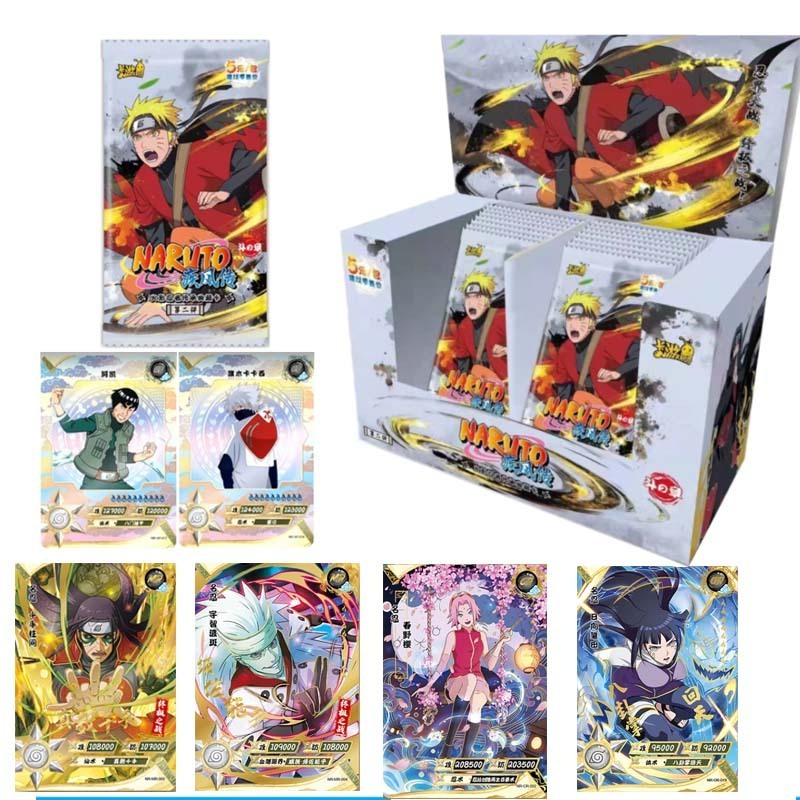 Wholesale Kayou Narutoes Trading Cards Holographic Playing Cards Featuring Uzumaki Sasuke Other Characters for Anime Enthusiasts