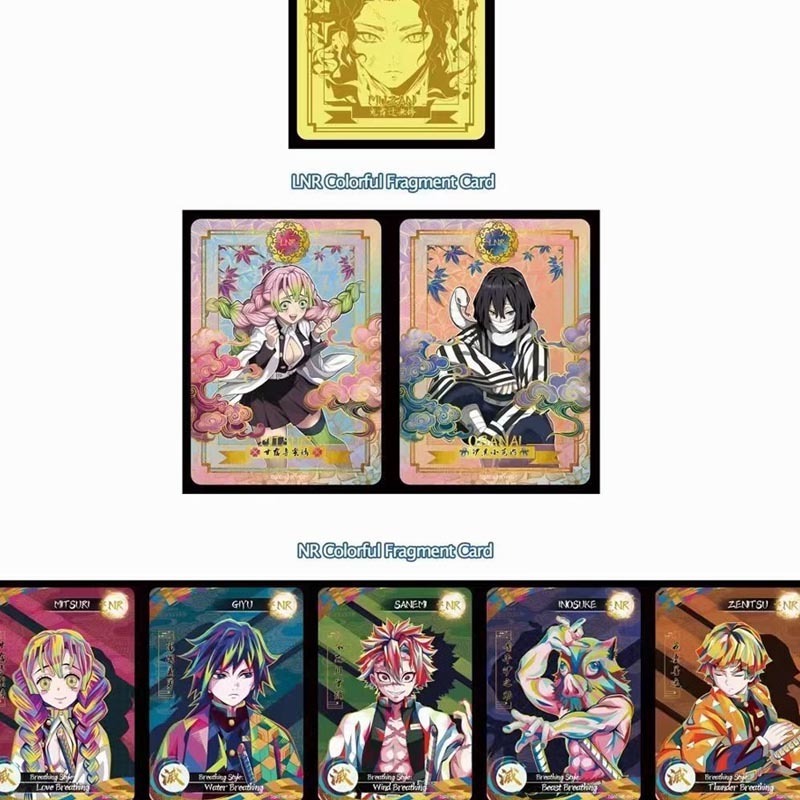 Wholesale Rare Demon Slayer Cards Japanese Anime Kimetsu No Yaiba Figures Kayou Box Paper Material Board Game Hobby Collection