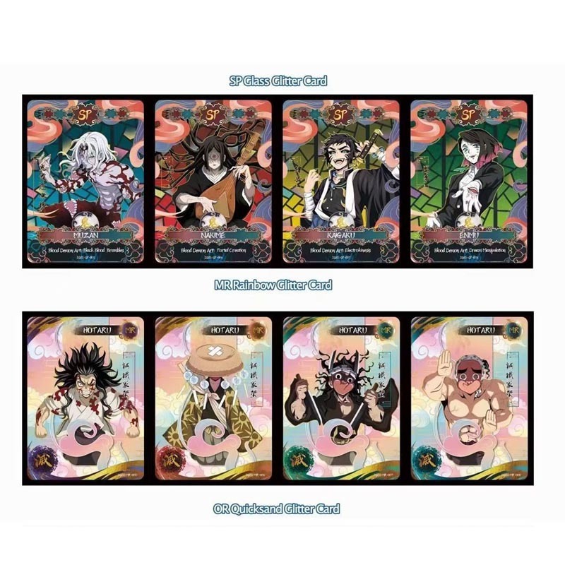 Wholesale Rare Demon Slayer Cards Japanese Anime Kimetsu No Yaiba Figures Kayou Box Paper Material Board Game Hobby Collection