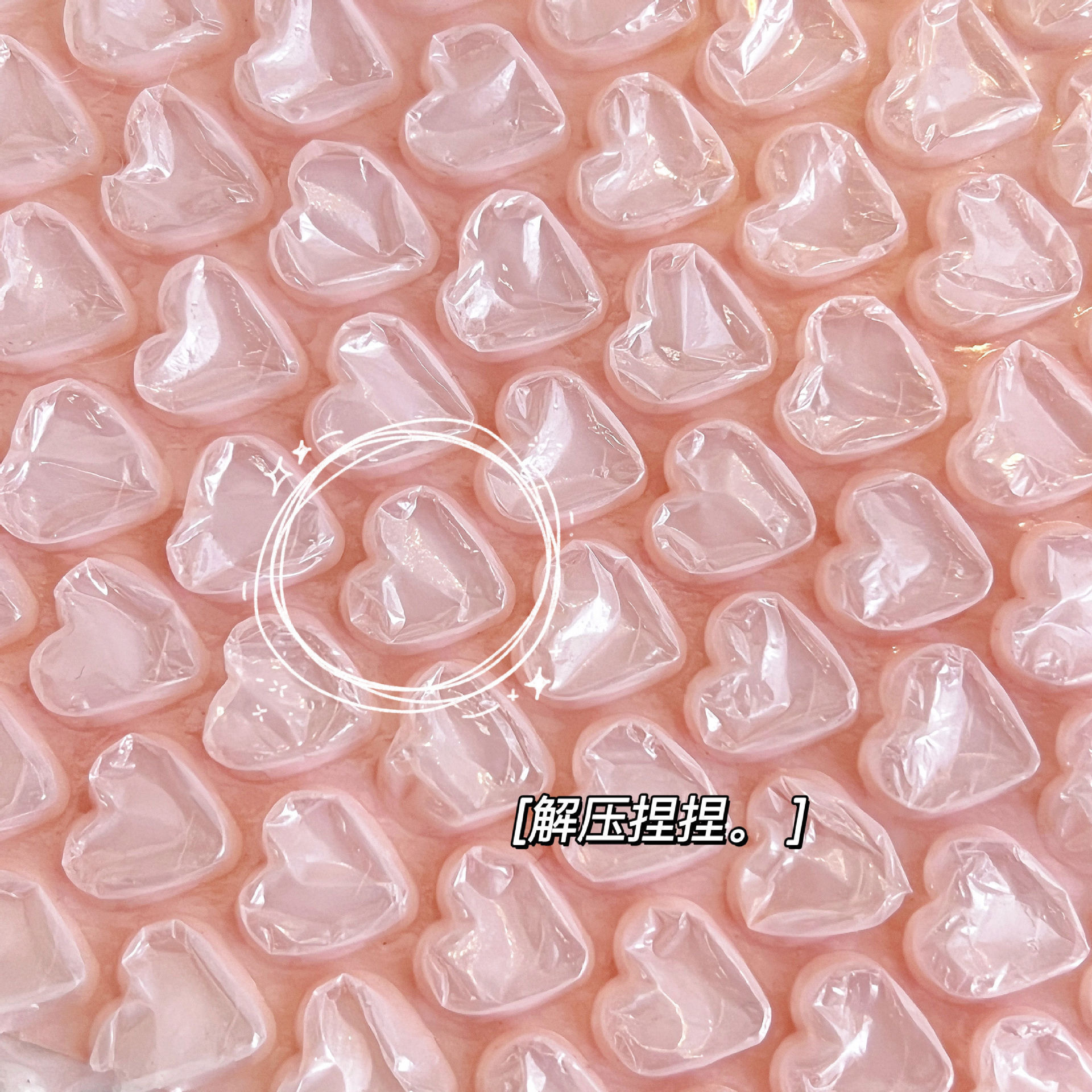 Customized Eco Friendly Poly Protective Film New Cushion Roll Shipping Packaging Love Shaped Pink Heart Bubble Cushion Wrap