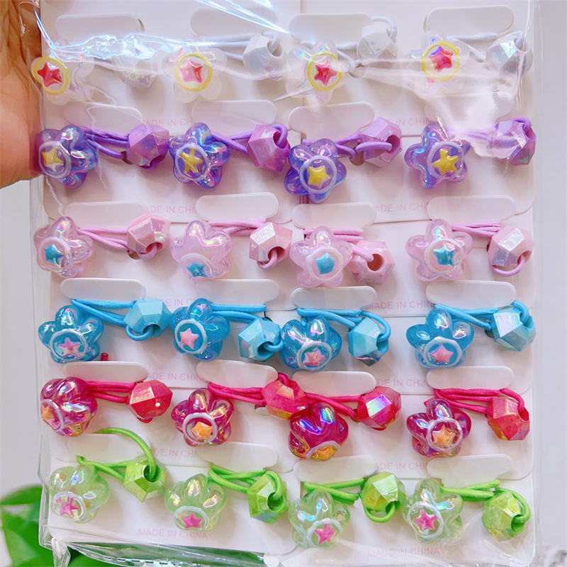 Mylulu Best Service for you hair big uv bead ponytail knocker ball kids hair ties little girls large hair bobbles ball for kids