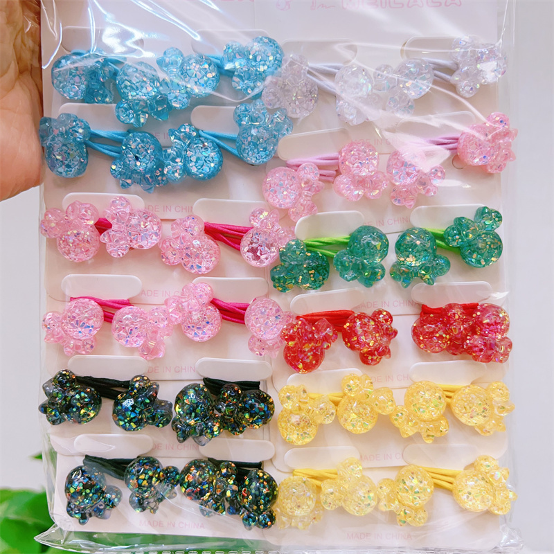 Mylulu Best Service for you hair big uv bead ponytail knocker ball kids hair ties little girls large hair bobbles ball for kids