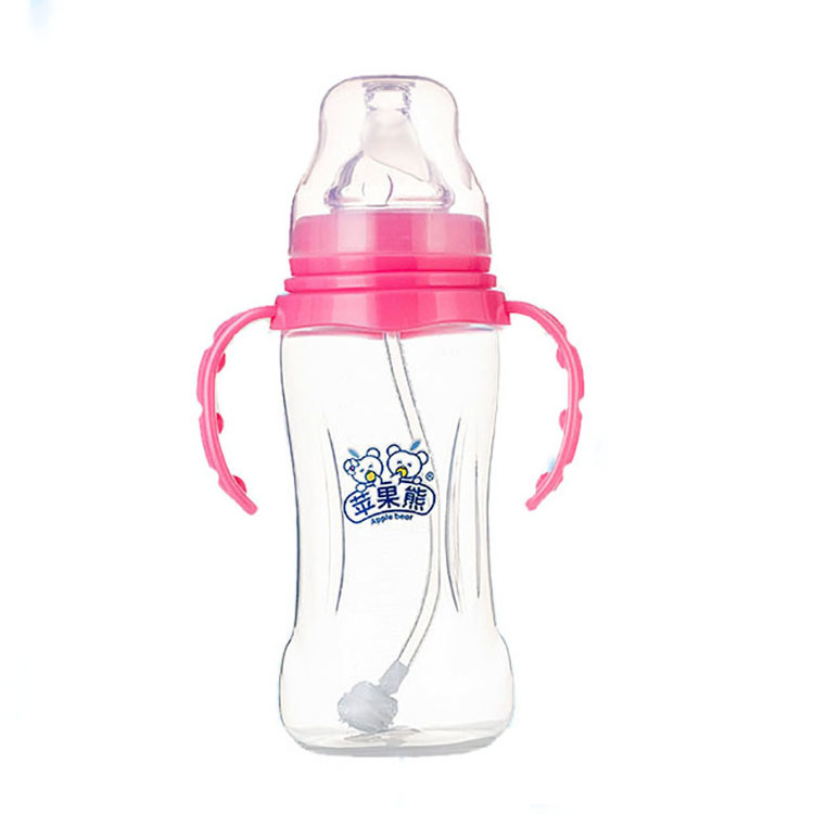 Customized Logo Food Grade Safety Anti-Flatulence PP Hands Free Baby Bottle Feeding