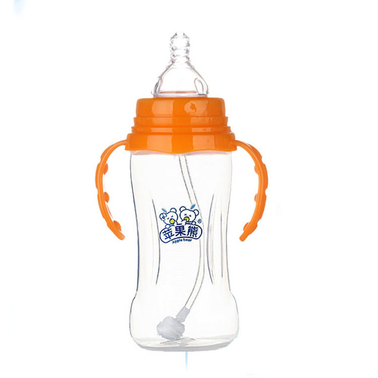 Customized Logo Food Grade Safety Anti-Flatulence PP Hands Free Baby Bottle Feeding