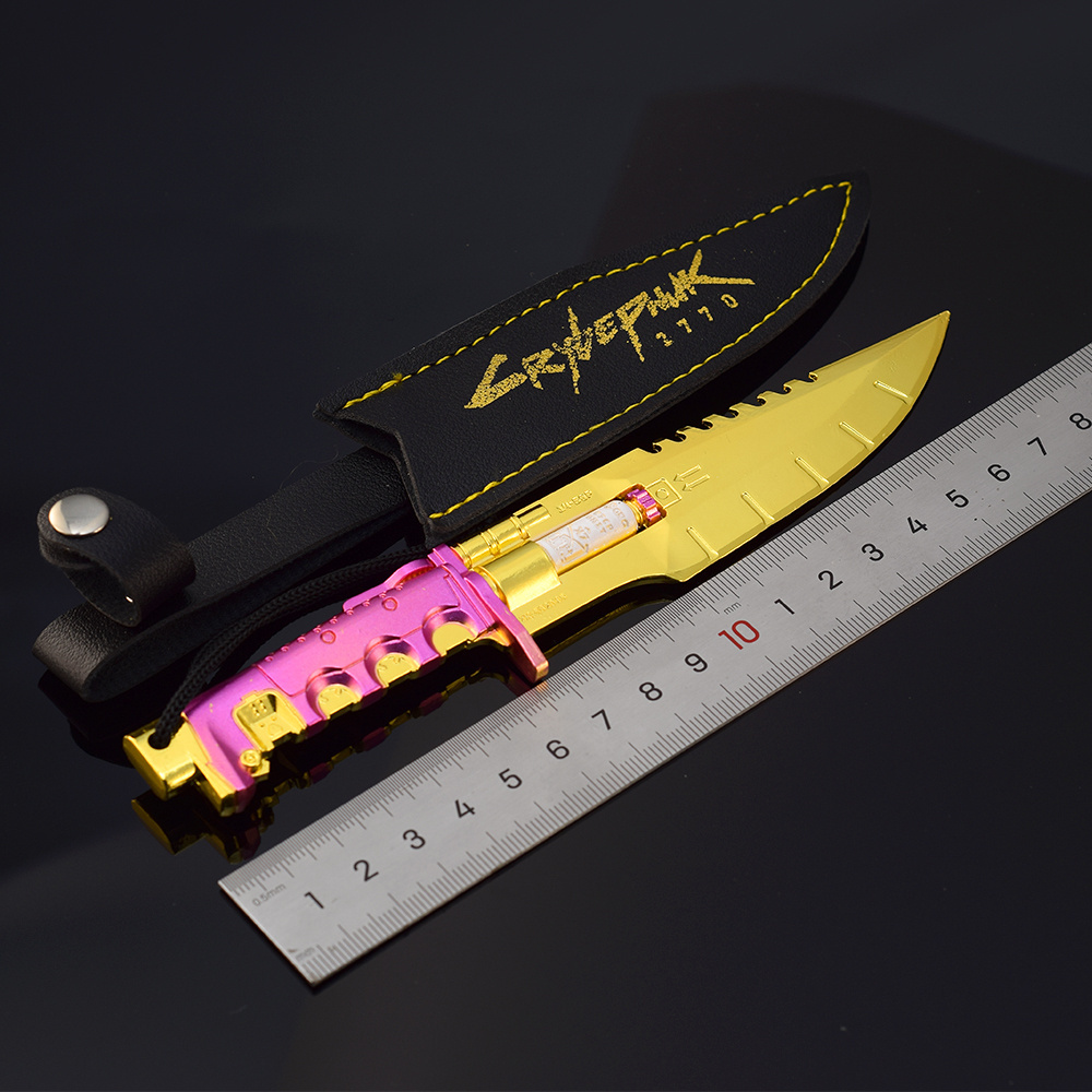 Cyberpunk 2077 game weapon model Wolf Head Dagger Katana weapon model 18CM toy zinc alloy gift new design