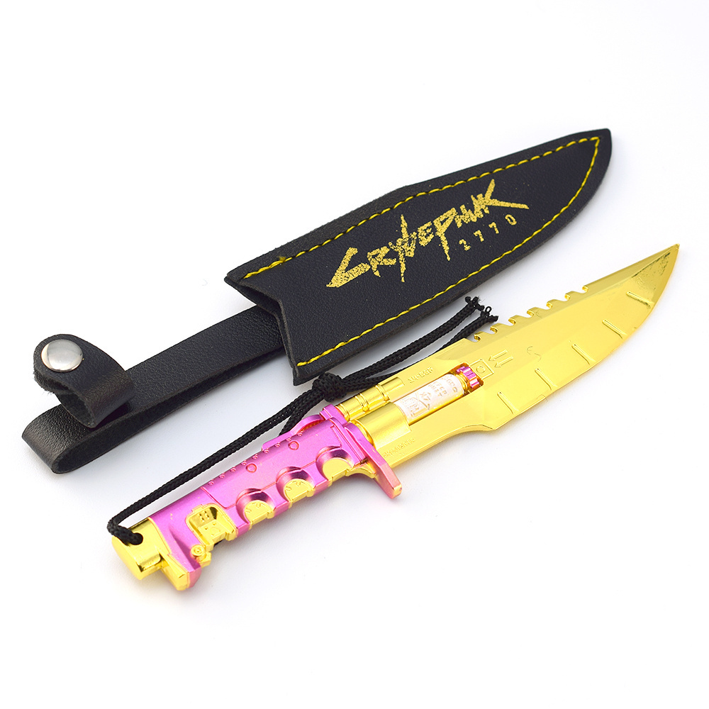 Cyberpunk 2077 game weapon model Wolf Head Dagger Katana weapon model 18CM toy zinc alloy gift new design