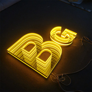 Customized Multi Layer Infinity LED sign n Mirror Acrylic Abyss Mirror Mini Letters Infinite LED letter Sign