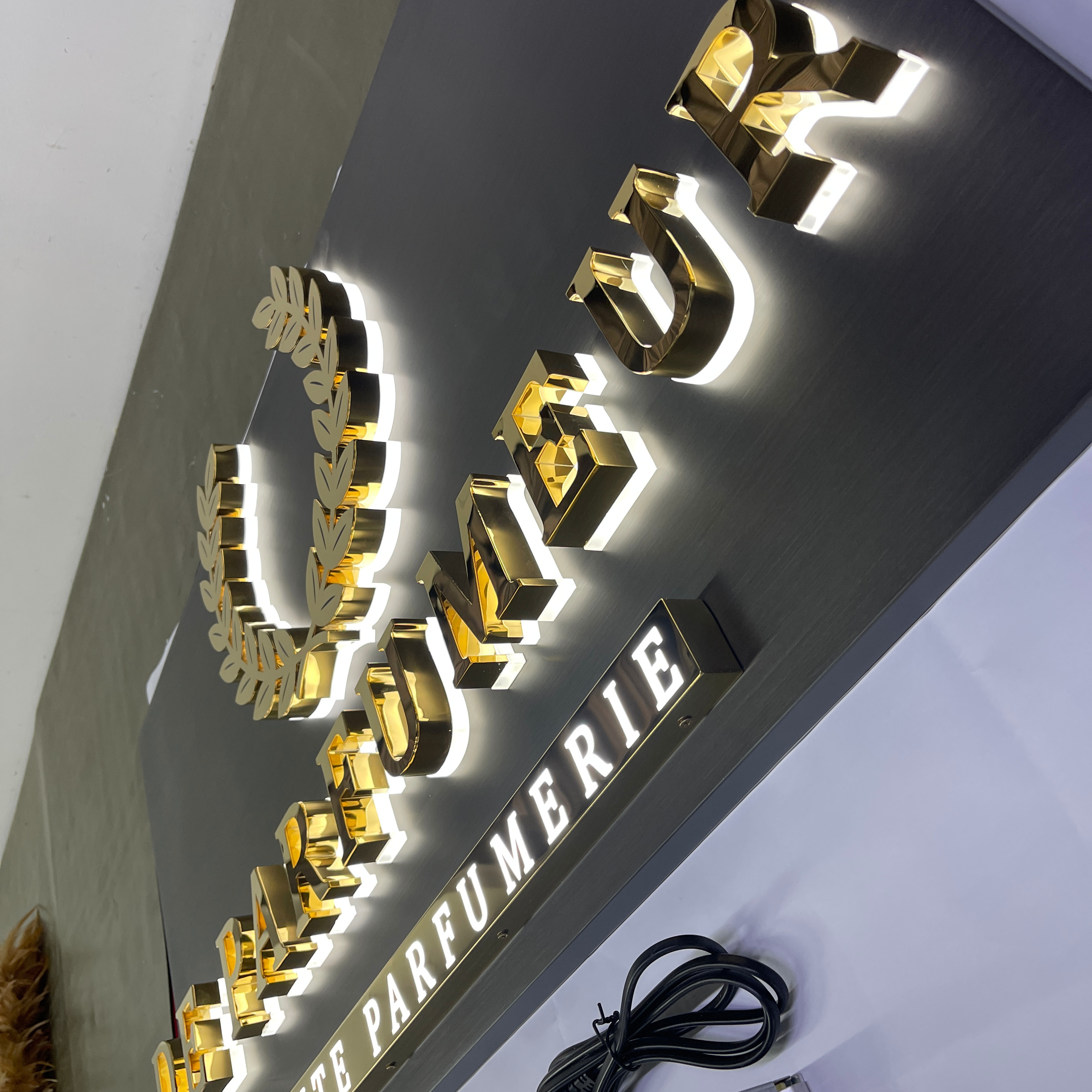 logo signage stainless steel acrylic  3d backlit light sign led letters brightest letter sign