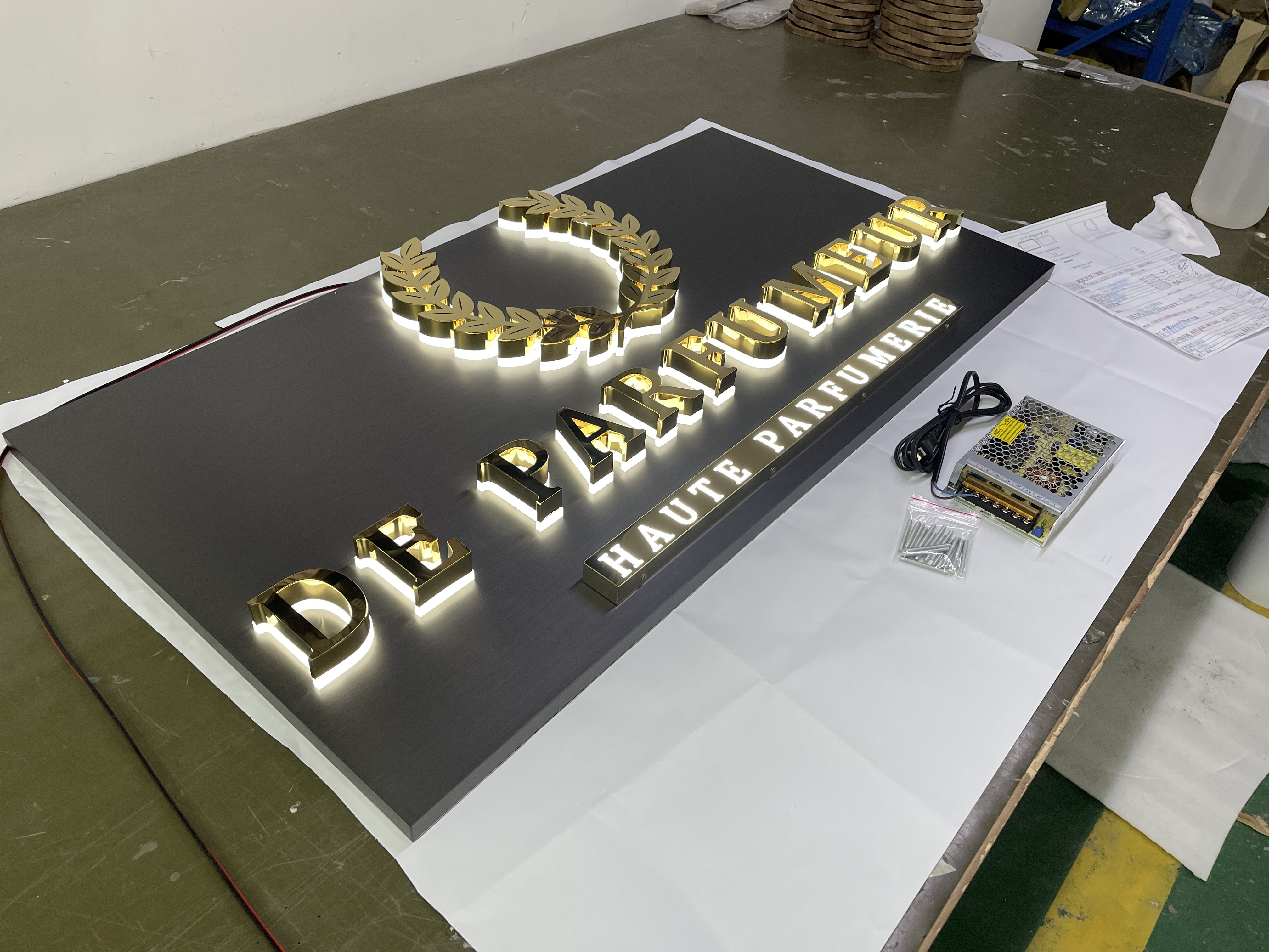 logo signage stainless steel acrylic  3d backlit light sign led letters brightest letter sign