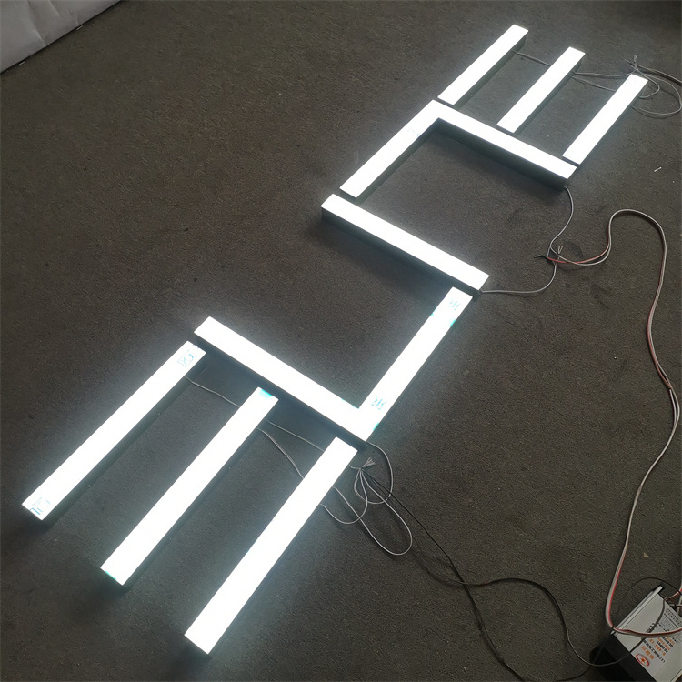 Outdoor 3D led letters custom logo name signs 3D acrylic metal wall sign for lashes nails shop spa sign