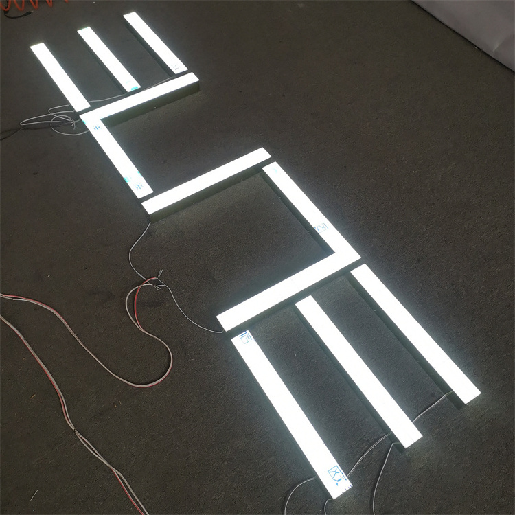 Outdoor 3D led letters custom logo name signs 3D acrylic metal wall sign for lashes nails shop spa sign