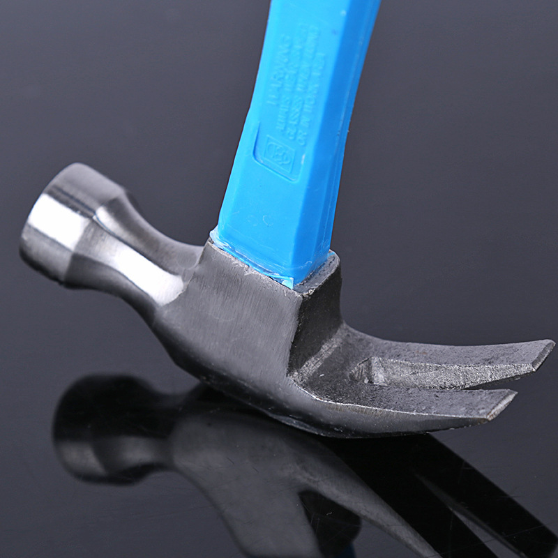 Factory Wholesale 0.25kg 0.5kg Tire Pattern Anti Slip Fiberglass Handle Nail Claw Hammer