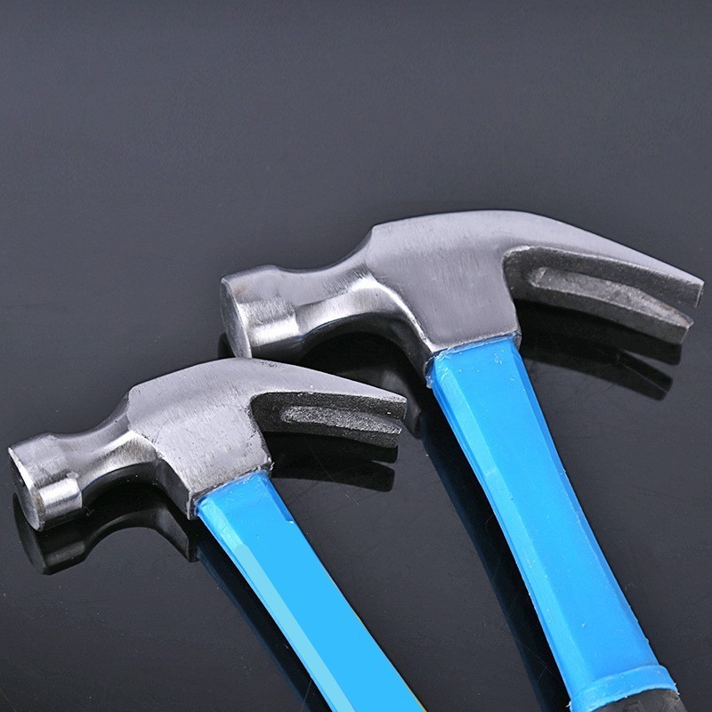 Factory Wholesale 0.25kg 0.5kg Tire Pattern Anti Slip Fiberglass Handle Nail Claw Hammer