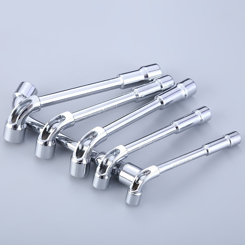 Car Repair Garage Tool 6-27mm Metric Angle Socket Tubular L Shaped Double Ended Hexagon Offset Socket Wrench