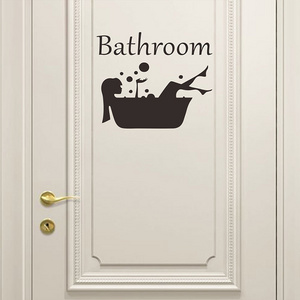 Decorative Wall Stickers for the Door of the Bathroom