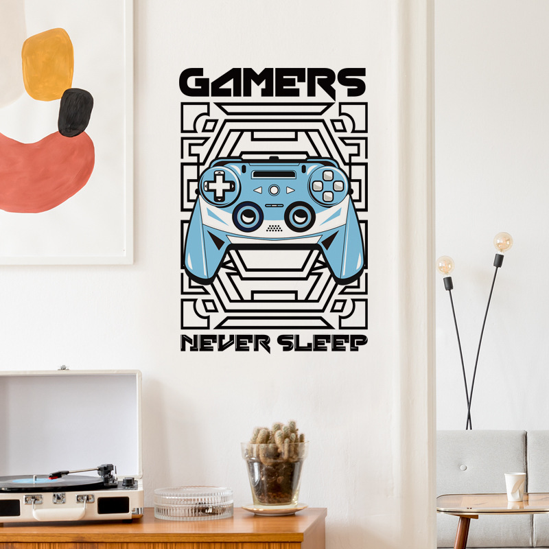 Mouse Game Controller CHILDREN'S Room Wall Stickers Computer Room Desk Front Wall Background Stickers PVC Decorative Stickers