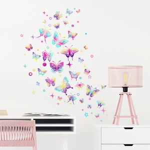 Colorful Butterfly Wall Stickers Living Room Background Wall Decoration Bedroom Wall Decals