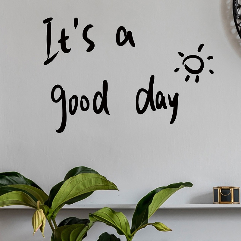 It's a Good Day Nordic English Word Wall Stickers Inspirational Stickers CHILDREN'S Room Decoration Background Stickers