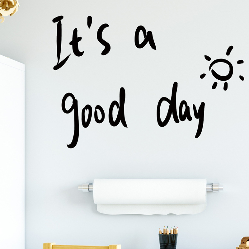 It's a Good Day Nordic English Word Wall Stickers Inspirational Stickers CHILDREN'S Room Decoration Background Stickers