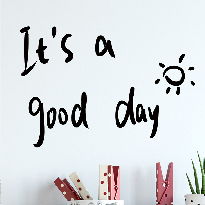 It's a Good Day Nordic English Word Wall Stickers Inspirational Stickers CHILDREN'S Room Decoration Background Stickers