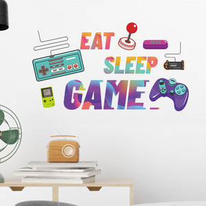 Creative Game Controllers Vinyl Wall Stickers Removable Art Decor Game Zone Loading Game Wall Stickers Peel & Stick Gamer Decals