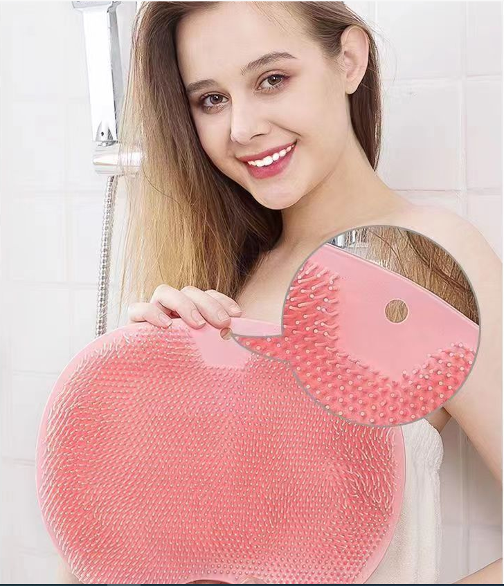 Rub back artifact bath brush bathroom anti-slip wash foot pad rub towel silicone rub foot pad massage bath ball